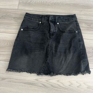 Charcoal black mini skirt